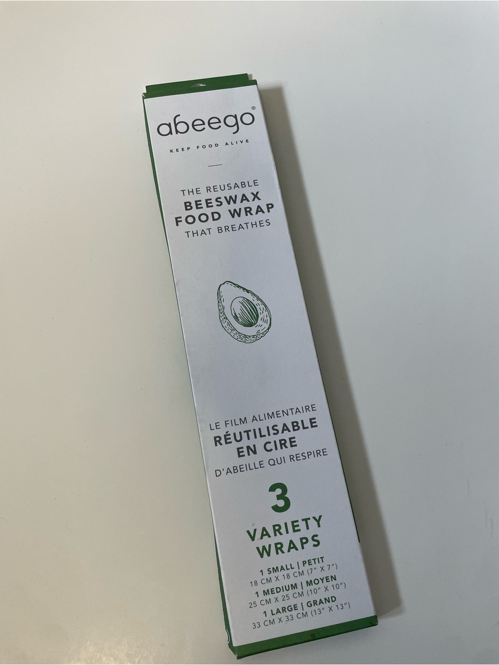 Abeego Beeswax Food Wrap Reusable Eco Friendly Pack Of 3